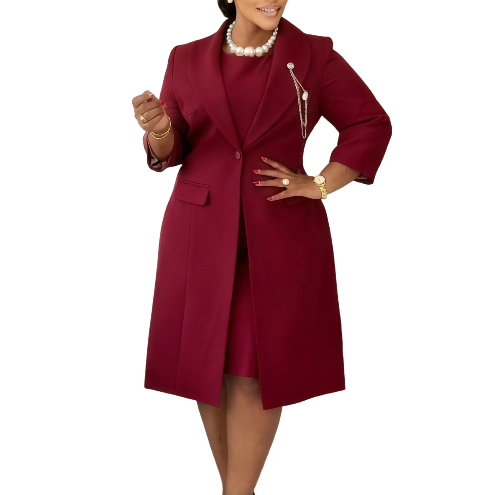 Women Formal Wear Dubai - Элегантный офисный костюм-двойка для женщин: пиджак