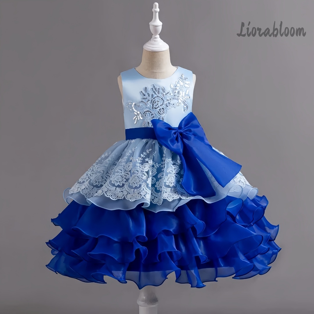 Large Women'S Formal Wear - Платье для девочек с большим бантом,