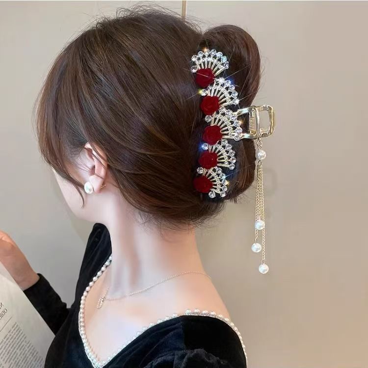 Large Women'S Formal Wear - Винтажная красная заколка для волос с