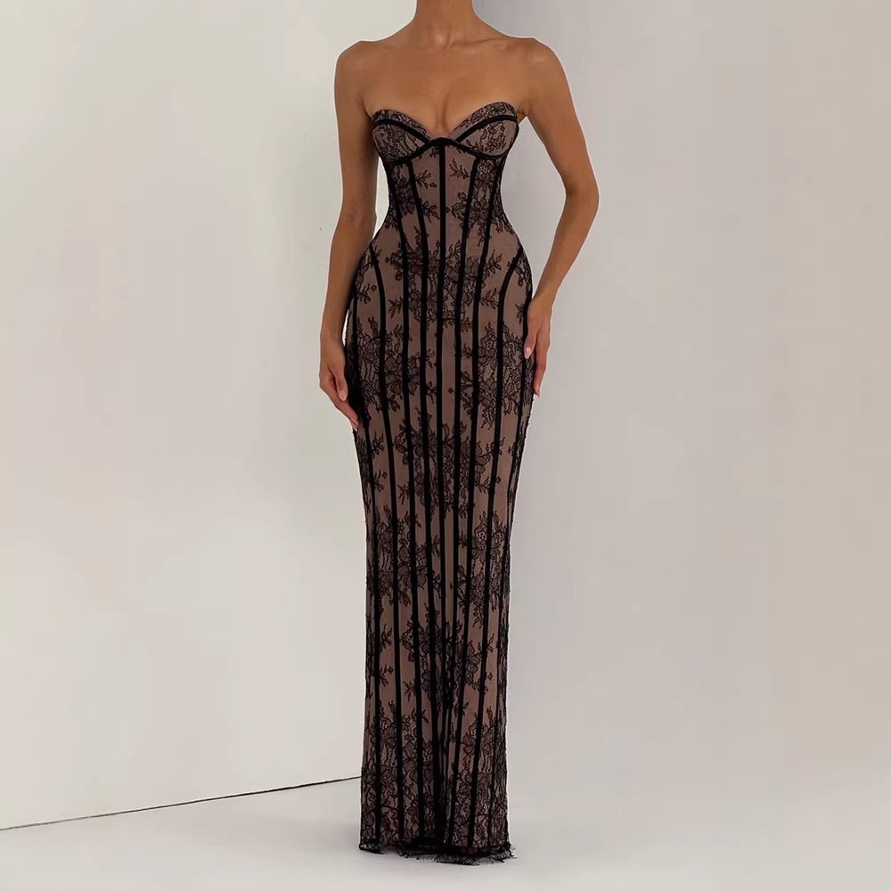 Платье макси без бретелек обле – обзор и цена Formal Wear Women Us